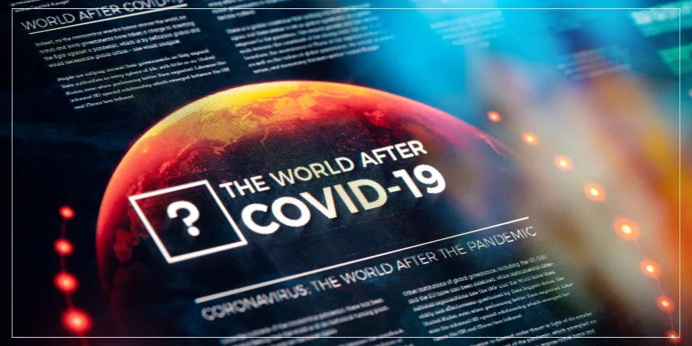 News headline "The World After COVID-19" illustrating the possible link between COVID and sleep disturbances.