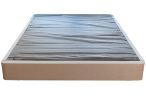 Front view of the DLX Mattress Foundation without legs, providing solid, spring-free support as a box spring replacement.