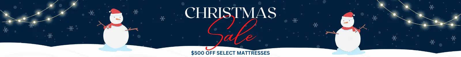 $500 Off Select Mattresses for Christmas Sale.