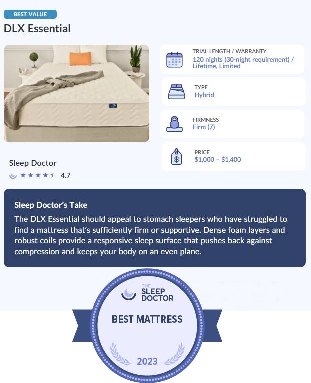 The Essential: Two-Sided Mattress - DLX Mattress