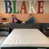 MLB's Todd Frazier showcasing the DLX mattress alongside his joyful kids.
